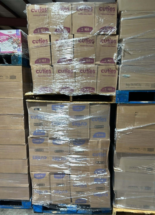 Baby diapers liquidation truckload with name brand overstock and return pallets