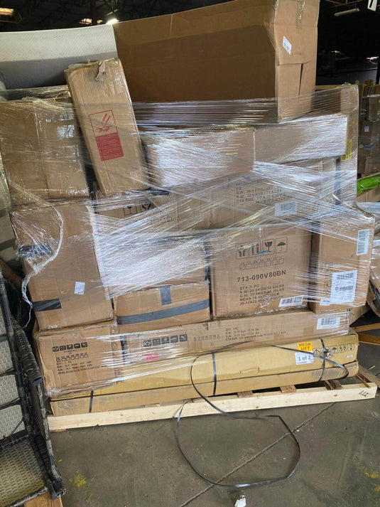 Bulk Amazon liquidation truckload with general merchandise returns and shelf pulls