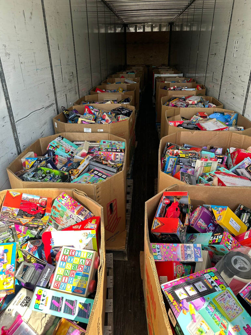 Load image into Gallery viewer, Bulk Target toys truckload featuring mixed toys for resale in stores and flea markets
