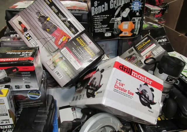 Load image into Gallery viewer, Bulk Harbor Freight liquidation load featuring hand tools, hardware, and workshop gear