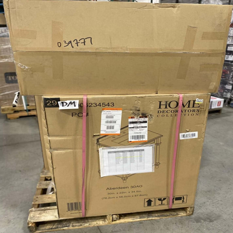 Load image into Gallery viewer, Liquidation load from Home Depot featuring bathroom vanities, plumbing fixtures, and accessories