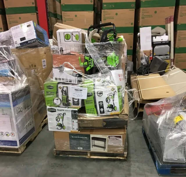 Load image into Gallery viewer, Lowe’s home improvement liquidation truckload with assorted hardware, tools, and household items