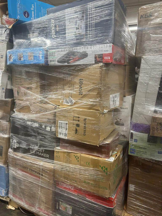 Truckload of Amazon small appliances including returns and overstock pallets