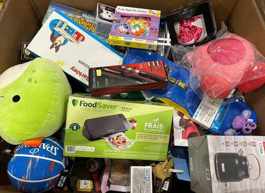 Target high piece count truckload with new overstock general merchandise ideal for bin stores