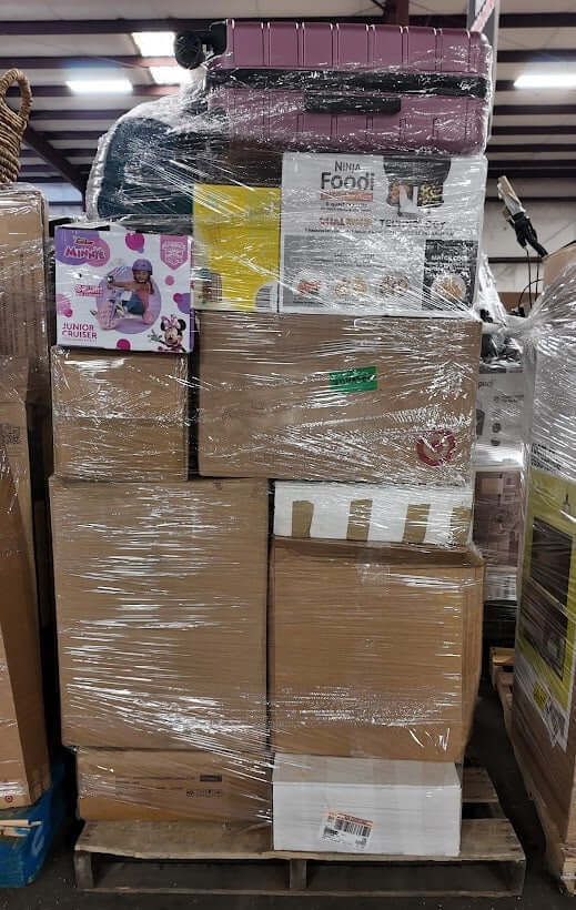 Target premium general merchandise truckload with medium-sized pallets of assorted overstock items