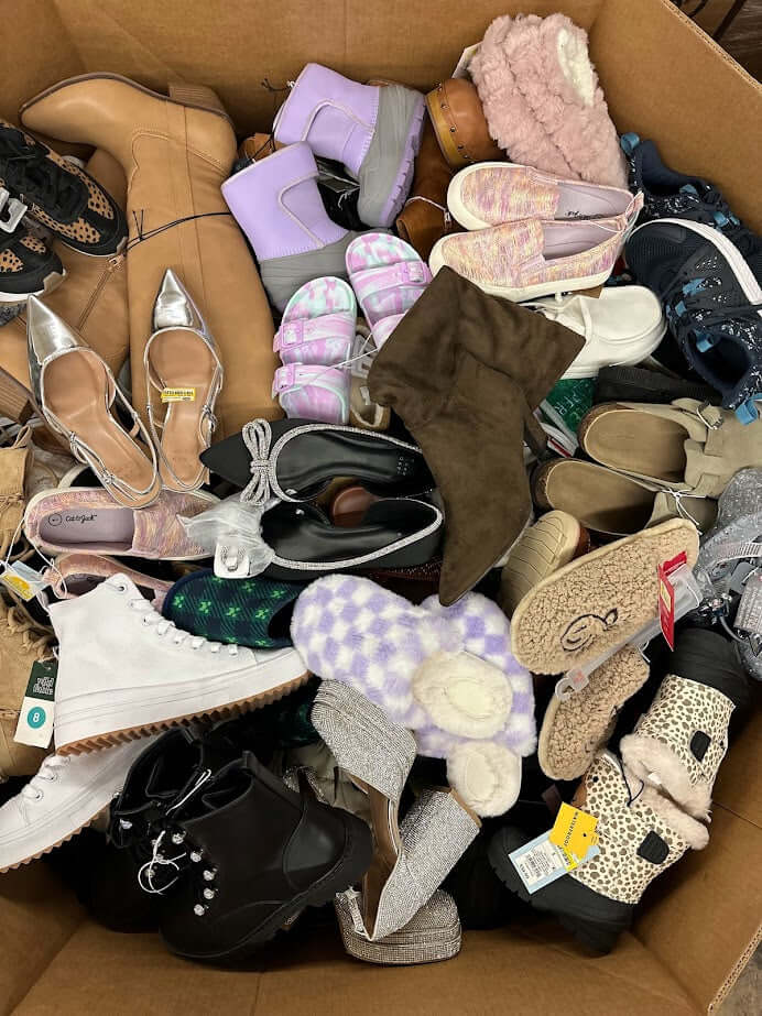 Load image into Gallery viewer, Target shoes liquidation truckload with assorted footwear styles and sizes for resale