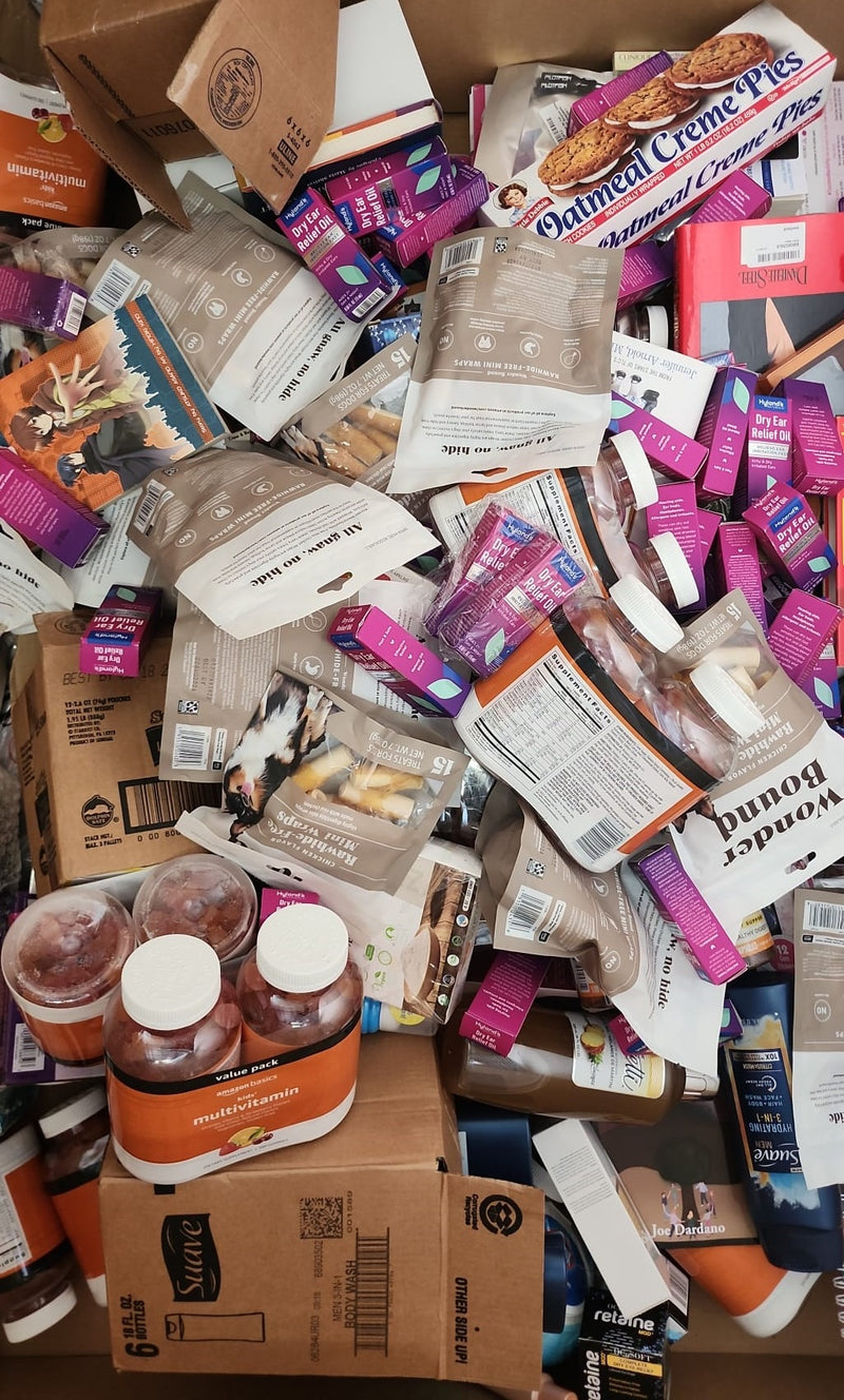 Load image into Gallery viewer, Bulk Amazon grocery pallets truckload including snacks, drinks, and pantry items
