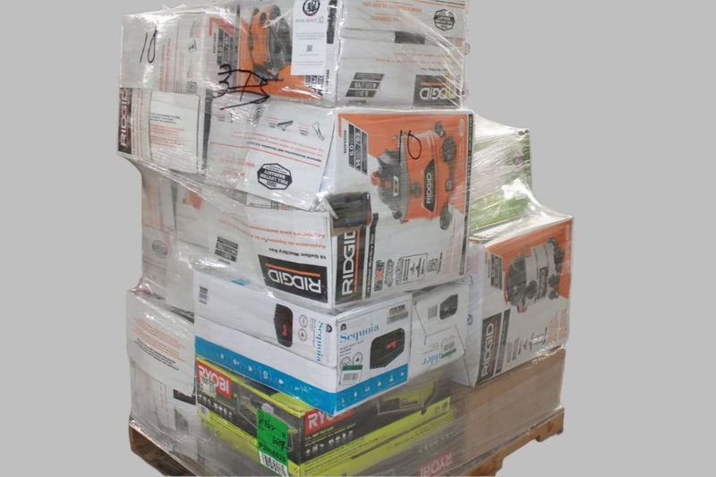 Load image into Gallery viewer, Bulk Home Depot liquidation pallets with assorted tools and hardware in truckload quantity
