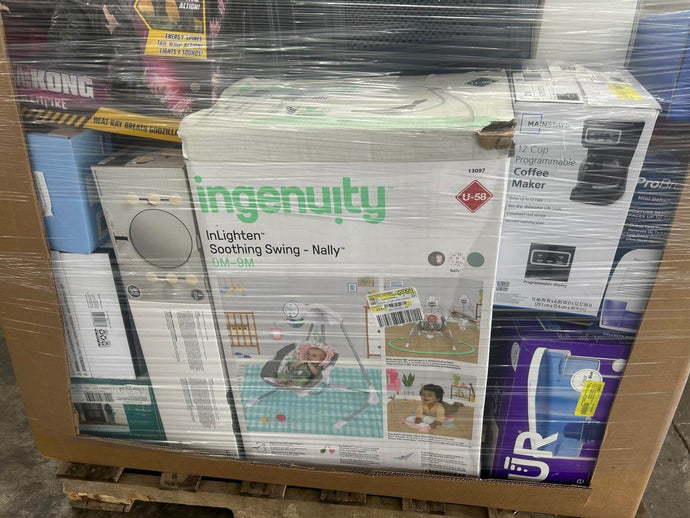 Walmart premium liquidation truckload with assorted brand-name merchandise pallets